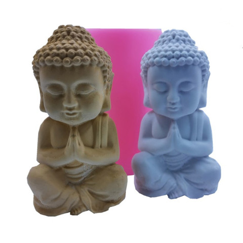 Big Size Silicone Buddha Mold Buddha Candle Mold Resin Crafts Porcelain Aroma Wax Plaster Gypsum Moulds ► Photo 1/6