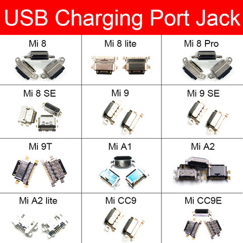 USB Charging Plug Port For Xiaomi Mi A1 A2 CC9 CC9E 8 9 9T SE Lite Pro USB Connector Sync Date Charger Dock Flex Cable parts ► Photo 1/6