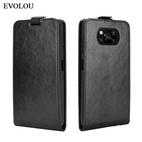 for Xiaomi Mi POCO X3 NFC Case Retro Flip Leather Cover for Xiaomi POCO X3 UP Down Flip Cases Phone Bag X3 NFC ► Photo 1/6