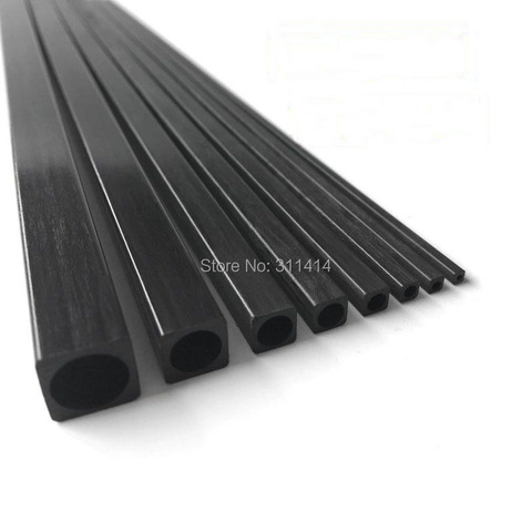 4pcs Carbon Fiber Square Tube High Strength Length 500mm Outer Diameter 2mm 2.5mm 3mm 4mm 5mm 6mm 8mm 10mm ► Photo 1/6