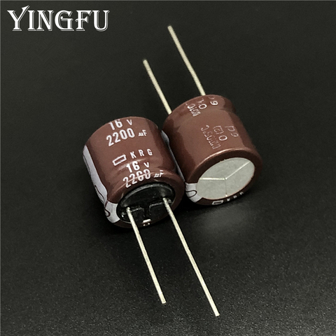 5pcs/50pcs 2200uF 16V Japan NCC KRG Series 16x15mm Low profile 16V2200uF Aluminum Electrolytic Capacitor ► Photo 1/2