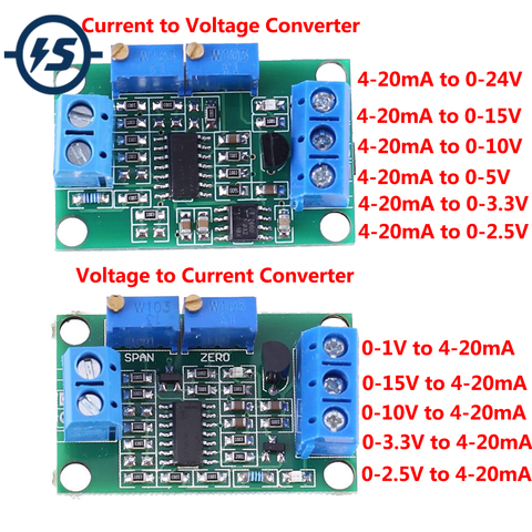 Voltage Current Converter Module Non-Isolated LED Indicator DC 7-30V For Industrial Control 4-20mA 3.3V 5V 9V 12V 24V ► Photo 1/1