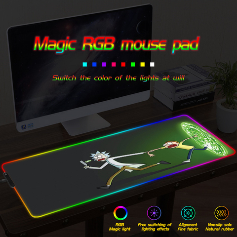 Rick and Morty RGB LED Mousepads 