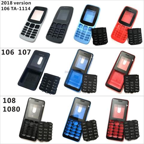 For Nokia 106 TA-1114 2022  106 107 108 1080 New Full Complete Mobile Phone Housing Facing Case battery Back door Keyboard ► Photo 1/6