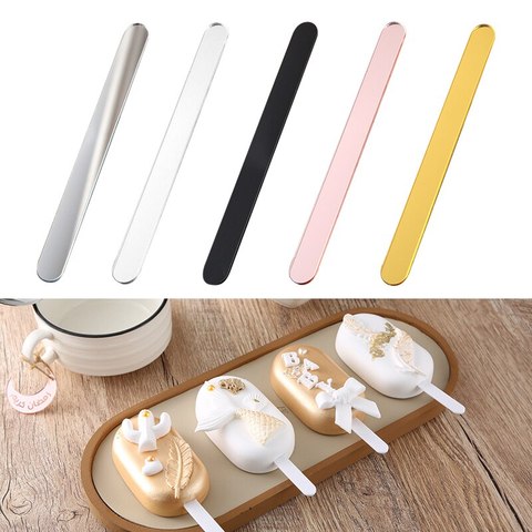 10pcs Acrylic Ice Cream Sticks Summer Popsicle Sticks Kitchen