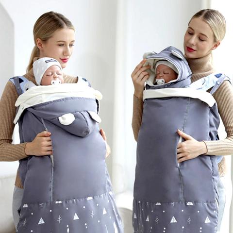 Warm Baby Carrier Cloak Mantle Cover Winter Kangaroo Infant Windproof Strap Hug Quilt For Waist Stool Stroller Accessories S3 ► Photo 1/1