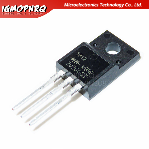 10pcs MBRF20220CTG MBRF20220CT MBRF20220 20220CTG B20220G 20A/200V TO-220F Schottky diode ► Photo 1/1