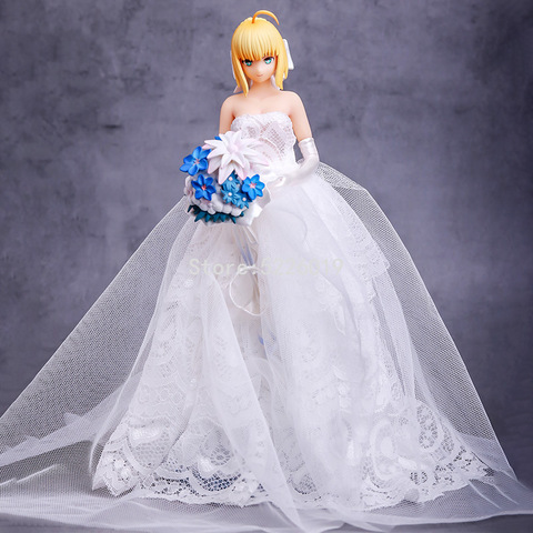 26cm Fate/Stay Night Anime Figure SABER 10th Royal Wedding Dress Ver. Action Figure Saber Bikini Sexy Anime Figurine Model Toys ► Photo 1/6