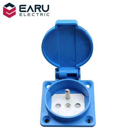 16A FR Standard  Waterproof  Socket  IP44  Industrial Household AC Power Dustproof  Outlet  Copper Contact Body Generator 250V ► Photo 1/6