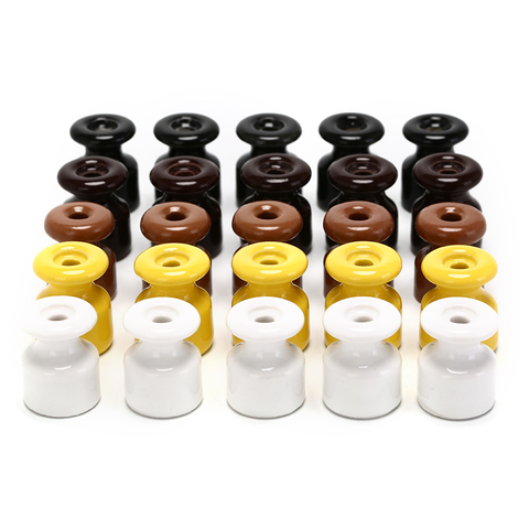 5pcs/lot Porcelain Insulator for Wall Wiring Ceramic Insulators High Frequency Electric Porcelain Ceramic Insulator 5 Colors ► Photo 1/6