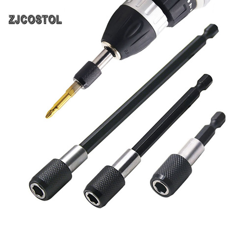 ZJCOSTOL 1/4 Inch Hex Shank Quick Release Screwdriver Bit Holder Extension Bar Magnetic Bit Holder Extension 60mm 100mm 150mm ► Photo 1/6