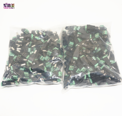 CCTV Camera 5050 3528 Single Color LED Strips 100pcs/pack Female DC Power Adapter Plug 5.5mm x 2.1mm Male Connector easy ► Photo 1/6