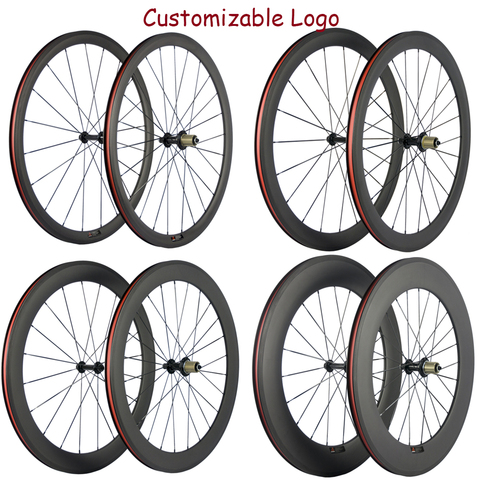 Ultra Light Carbon Bicycle Wheelset 38/50/60/88mm Carbon Clincher Wheels Tubular Road Bike Wheel Basalt Braking Surface ► Photo 1/6
