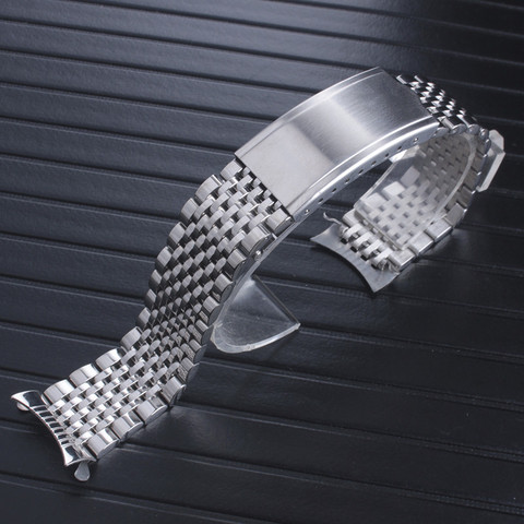 19mm 20mm Women/Men Watch Band Replacement Wrist Watch Strap Curved End Genuine Stainless Steel Wrist Bracelet Straps for omega ► Photo 1/6