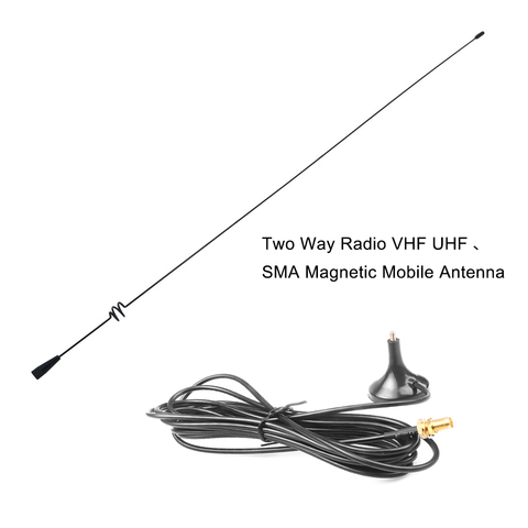 VHF UHF SMA Magnetic Mobile Antenna UT-108UV for Nagoya for BAOFENG CB Radio Walkie UV-5R UV-B5 UV-B6 Two Way Radio ► Photo 1/6