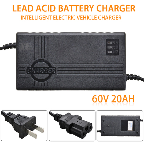 60V 20AH Smart Charger DC 60V 4A For Electric Bicycle Scooter E-bike Motorcycle Lead Acid Battery Charger Power Group ► Photo 1/6