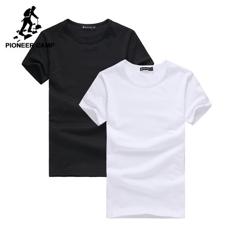 Pioneer Camp 2-pack promoting Tshirt men brand-clothing short sleeve solid t-shirt male casual tshirt fashion mens ► Photo 1/5