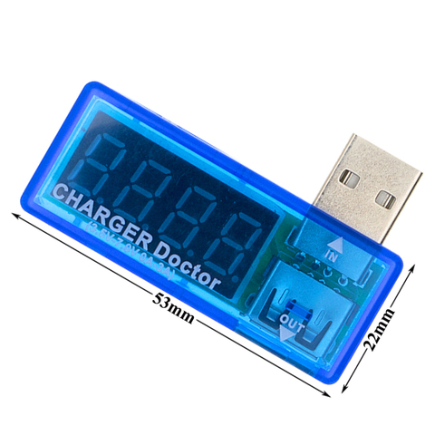 1pcs Digital Display Mini USB Power Current Voltage Meter Tester Portable Mini Current Voltage Detector Charger Doctor B73 ► Photo 1/4