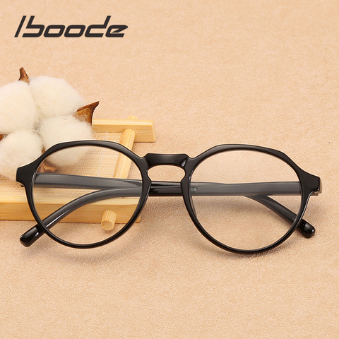 iboode Ultralight Polygon Reading Glasses For Men Women Anti Fatigue Computer Eyeglasses Black Frame Reading Presbyopia Eyewear ► Photo 1/6