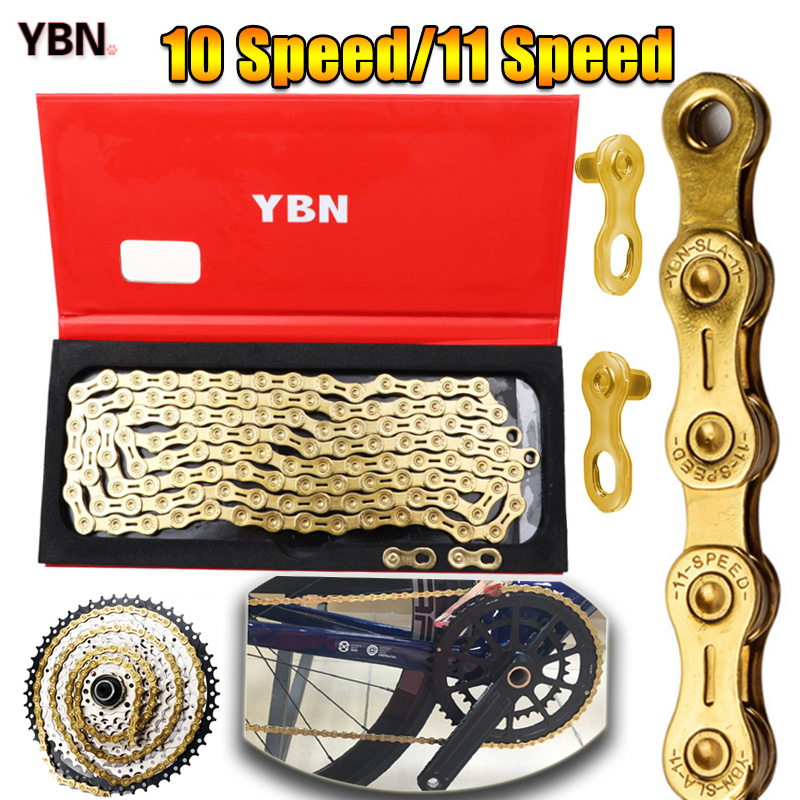 YBN SLA110-TIG TI 11 Speed Chain 116 Link 11S Campagnolo Shimano GOLD 