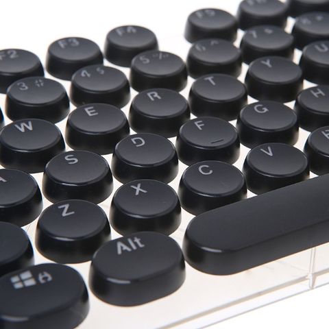 104 Keys Retro Round Keycaps Double Shot DIY Steam Punk Steampunk Typewriter Keycaps for Backlit Classy Player Stylized ► Photo 1/6