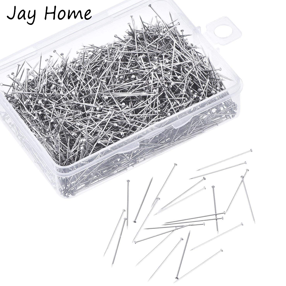 1000Pcs/Box Stainless Steel Pins Pin Shirt Silk Satin Pin Quilt