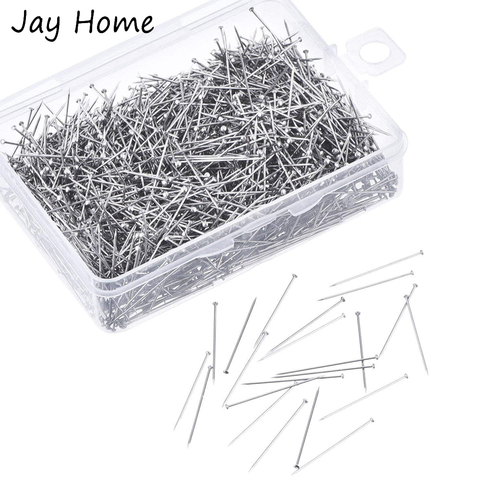 300Pcs 35mm Stainless Steel Sewing Pins Dressmaker Straight Quilting Pins Fine Satin Head Pins for Jewelry Making Sewing Tools ► Photo 1/6