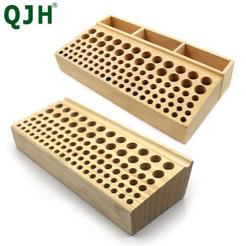 46/98 holes Pine Wooden Leathercraft Rack Stand DIY Tamping Punching Tools Holder Organizer Storing Leather Tool Storage Box ► Photo 1/6