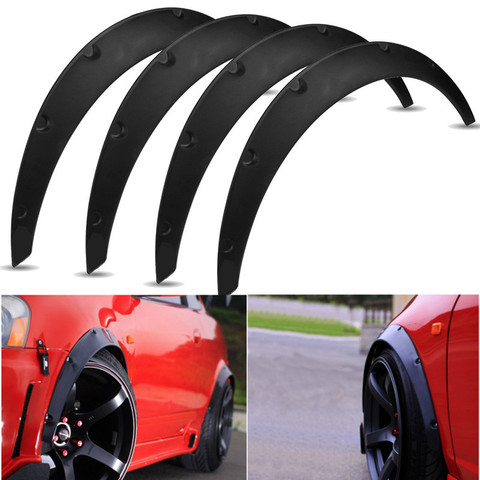 4pcs Universal Flexible Car Fender Flares Extra Wide Body Wheel Wheel Arch Protector New Boutique Hot ► Photo 1/6