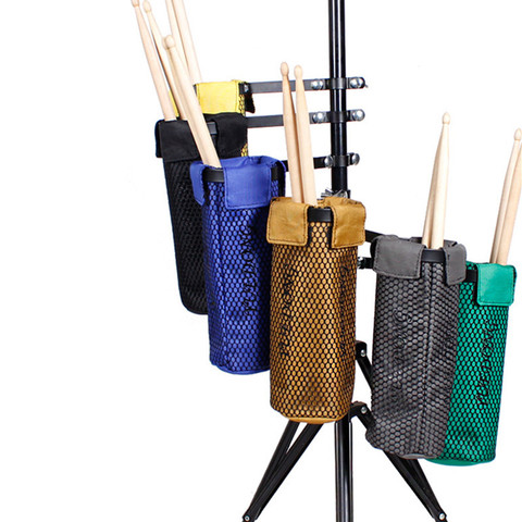 Portable Solid Mesh Drum Stick Holder Pouch Waterproof Drumsticks Storage Bag with Hanging Strap ► Photo 1/6