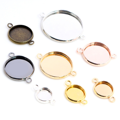8-25mm Cabochon Base Tray Bezels Blank Gold Bracelet Setting Supplies For Jewelry Making Findings Accessories ► Photo 1/6