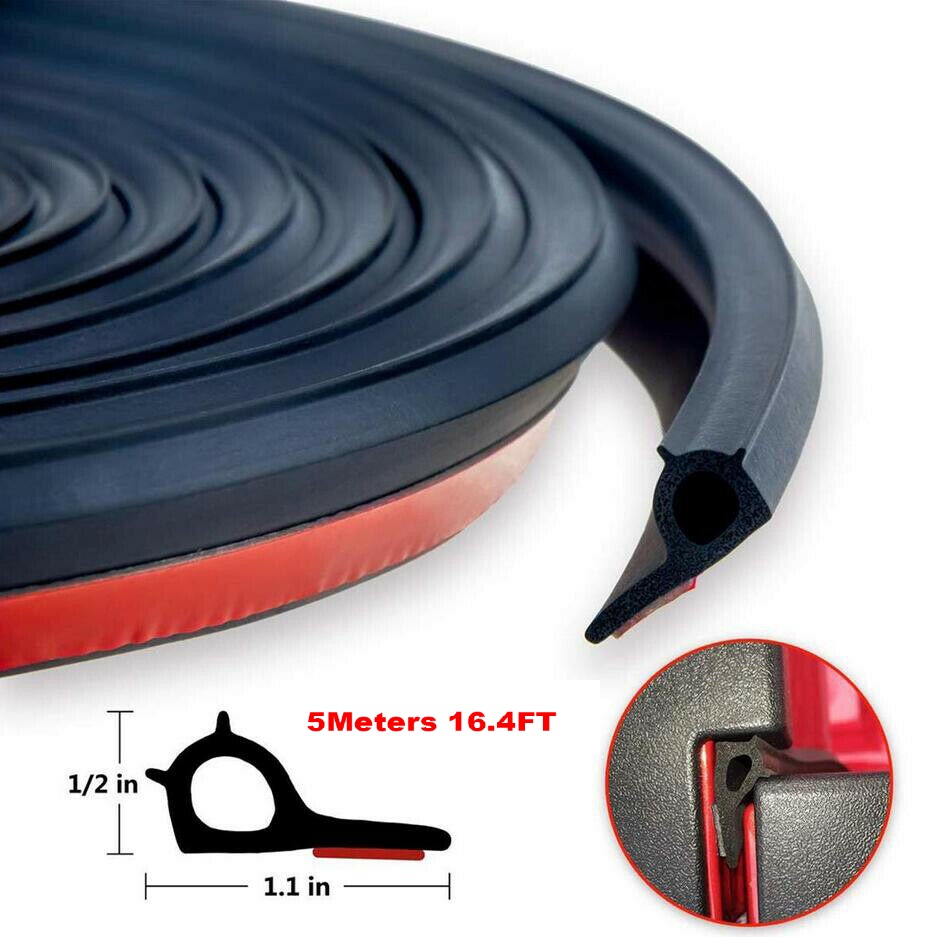 5M 16FT Adhesive Universal Weather Stripping Pickup Truck Bed Rubber ...