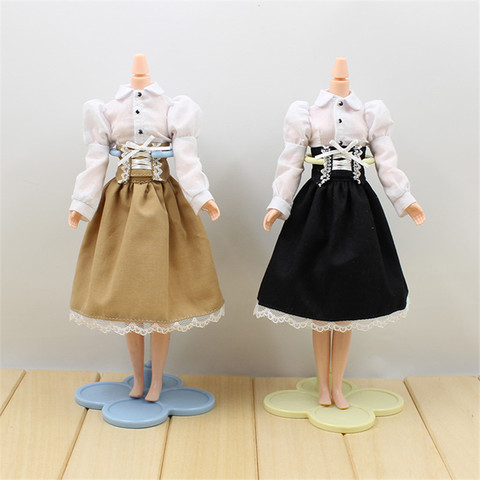 Free shipping for Blyth Doll icy licca body, white shirt brown/black skirt, for normal body joint body azone body ► Photo 1/6