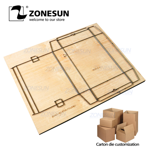 ZONESUN Custom Carton Leather Cutting Die Leather Diy Craft Tool Gift Paper Box Shoebox Wooden Template Punch Cut Steel Rule Die ► Photo 1/4
