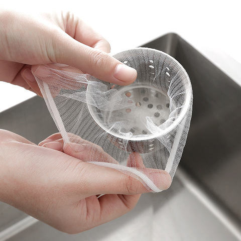 Newest 30/100pcs Sink Filter Mesh Kitchen Trash Bag Prevent The Sink From Clogging Filter Bag For Bathroom Strainer Rubbish Bag ► Photo 1/6