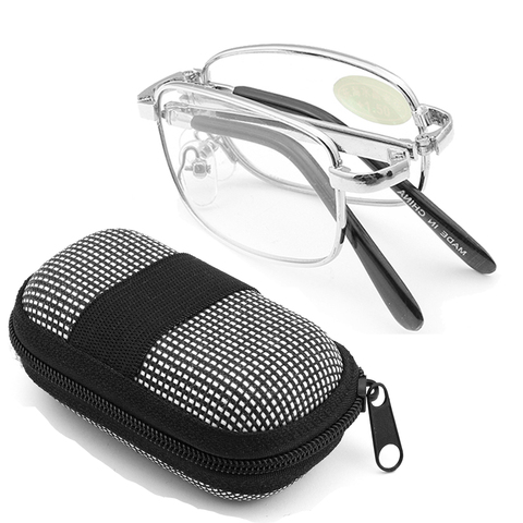 Folding Reading Glasses with Case Men Women Rimless Magnetic Presbyopia Eyeglasses Spectacles  +1.0 +1.5 +2.0 +2.5 +3.0 +3.5 +4. ► Photo 1/6