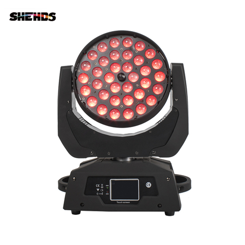 2pcs/lot LED Zoom Wash 36x18W RGBWA+UV Color DMX Stage Touch Screen LED Moving Head Wash Light Good for DJ Disco Party And Clubs ► Photo 1/1
