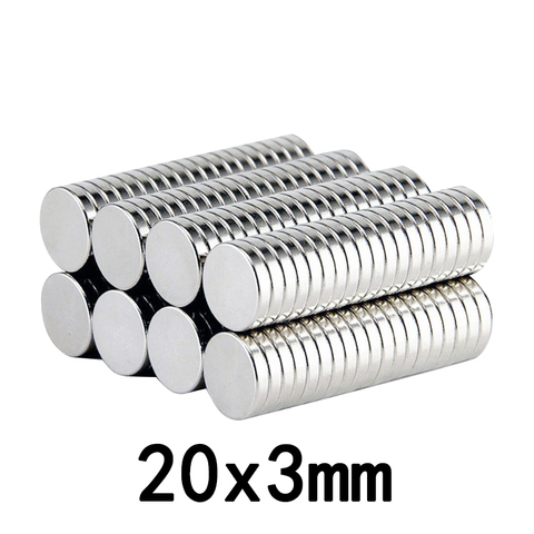 5/10/20/30/50pcs 20x3 Sheet Neodymium Magnet 20mmx3mm Round Powerful NdFeB Magnets 20x3mm Rare Earth Magnetic Disc magnet 20*3 ► Photo 1/4