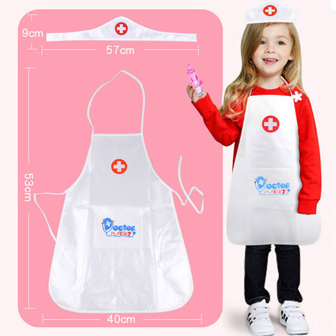 New 1 Clothing 1 Hat Pretend Play Toy Set Doctor Clothing Toys Children Play Role Doctor Nurse Set for Children Girl Toy ► Photo 1/6