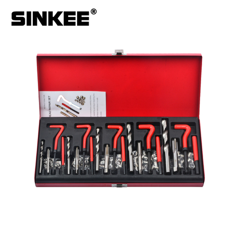 131 Pcs Engine Block Restoring Damaged Thread Repair Tool Kit M5 M6 M8 M10 M12 Professional SK1008 ► Photo 1/6