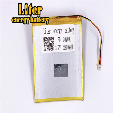 plug 1.0-3P 307090 2800mah 3.7V Rechargeable lipo battery solar li ion polymer lithium Tablet PC Battery ► Photo 1/3