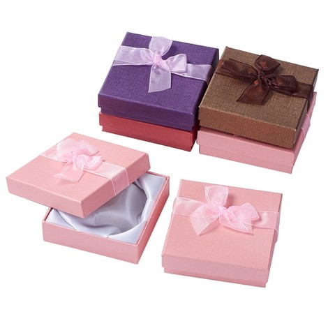 12pcs Jewelry Gift Boxes Bracelets Earring Ring Necklace Jewelry Set Box Square Round Packaging Cases Display Cardboard Mixed ► Photo 1/6