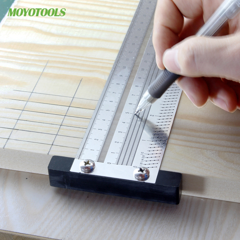 Multifunction Scale Ruler T-type Hole Ruler High-precision Woodworking Scribing Mark Line DIY Carpenter Measuring Tool ► Photo 1/6