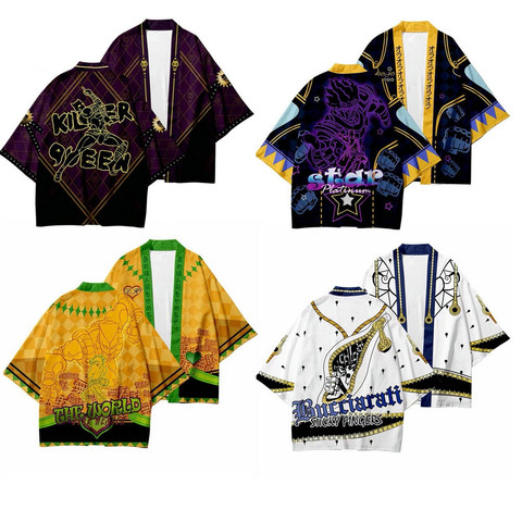 Anime Kimono JoJos Bizarre Adventure Haori Giorno Giovanna Bruno Bucciarati cosplay Women Men Summer Casual clothes ► Photo 1/6