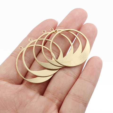 20pcs Raw Brass Charms Open Round Pendant For DIY Earring Jewelry Making Material Accessories 28x30.5mm ► Photo 1/6