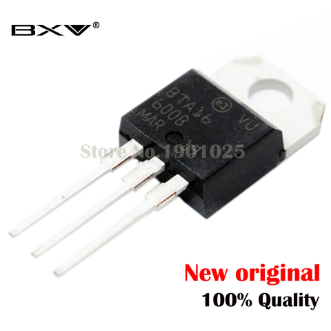 10PCS/lot BTA16-600B TO-220 BTA16-600 BTA16 Triac 16 Amp 600 Volt new and original ► Photo 1/1