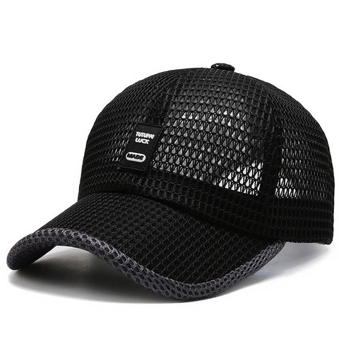 2022 New Adjustable Running Cap Men Mesh Baseball Cap Snapback Hat Summer Hip Hop Fitted Cap Hats For Male Women ► Photo 1/6