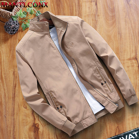 MANTLCONX New Autumn Winter Cotton Jacket Men's Casual Wear Jacket Stand Collar Zipper Jacket Coats Male Outerwear Brand Coats ► Photo 1/6