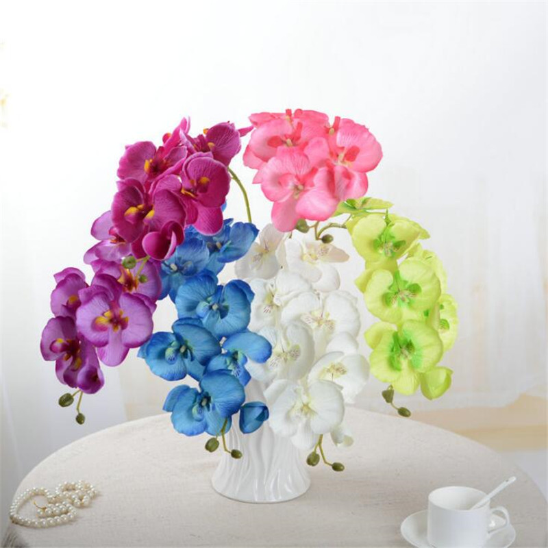 Orchid Artificial Flowers Diy Butterfly Silk Fake Flowers Bouquet Wedding Dec 