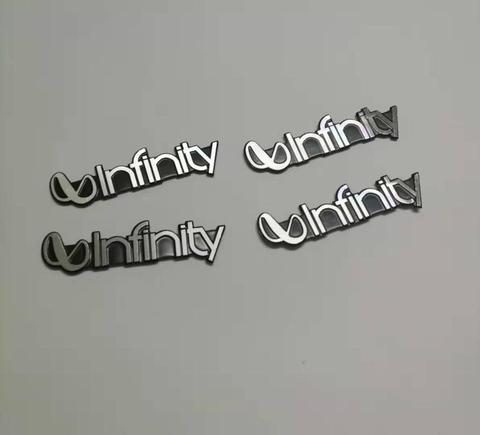 4X for Aluminum infiniti Car Audio sticker Audio sticker speaker HI-FI sticker infinite ► Photo 1/2